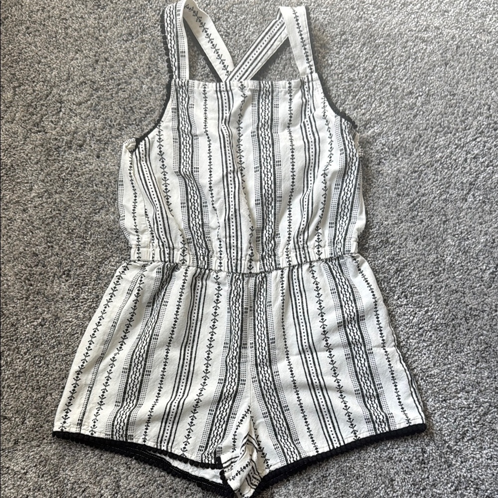 Kids Striped Black and White Romper size 8